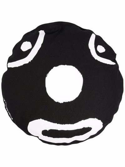 10 Corso Como Reversible Smiley Print Pillow In Schwarz