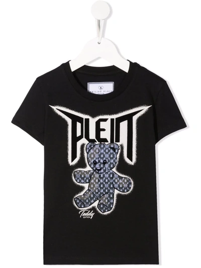 Shop Philipp Plein Logo-print Cotton T-shirt In 黑色