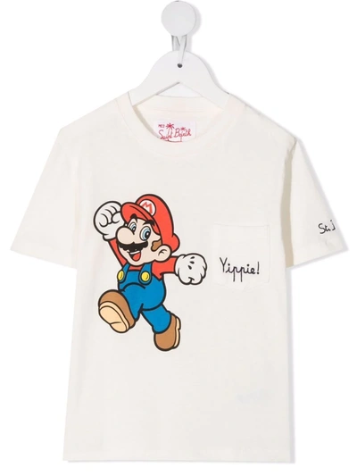 Shop Mc2 Saint Barth Mario-print T-shirt In 白色