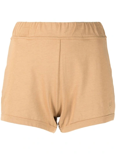 Shop Loulou Studio Slim-fit Mini Shorts In Nude