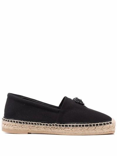 Shop Versace La Medusa Espadrilles In Schwarz