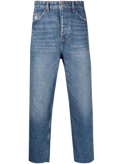 Shop Ksubi Straight-leg Denim Jeans In Blau