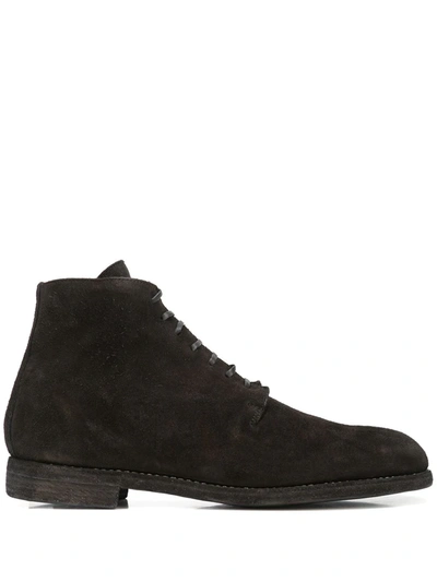 Shop Guidi Lace-up Ankle Boots In Schwarz