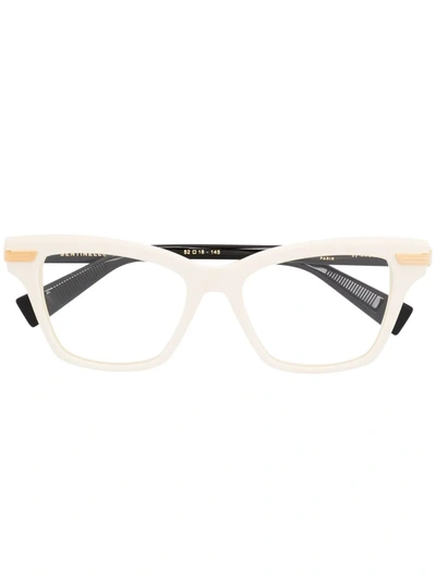 Shop Balmain Eyewear Sentinelle Iii Glasses In Weiss