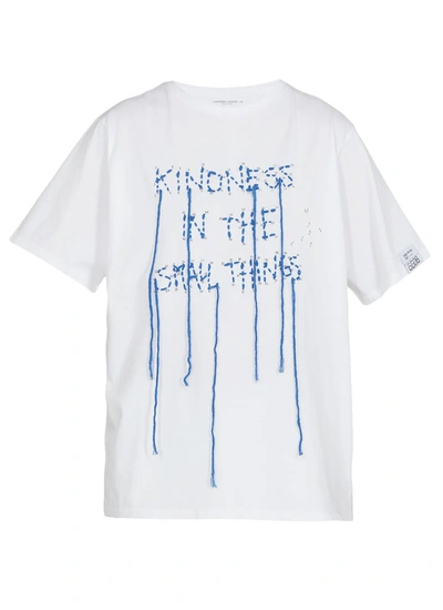 Shop Golden Goose T-shirts And Polos In White/light Blue/black