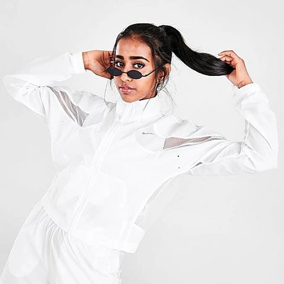 Shop Nike Women's Sportswear Air Max Day Woven Wind Jacket In White/black