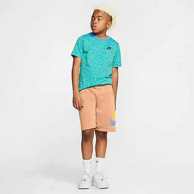 Shop Nike Kids' Sportswear Hbr Club Fleece Shorts In Orange Chalk