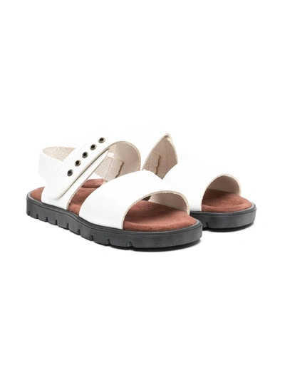 Shop Pèpè Sling-back Sandals In White