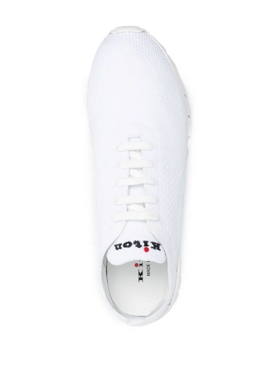 Shop Kiton Cotton Sneakers In White