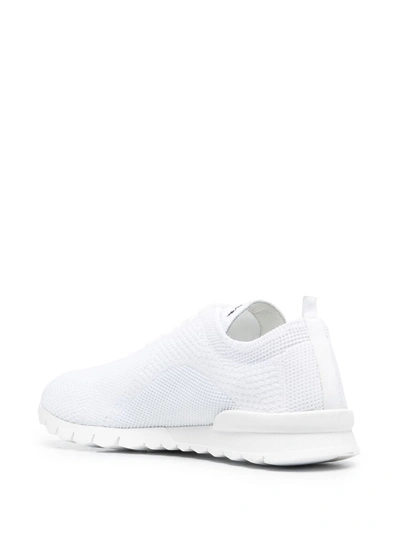 Shop Kiton Cotton Sneakers In White