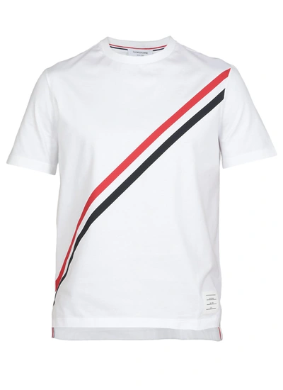 Shop Thom Browne T-shirts And Polos White