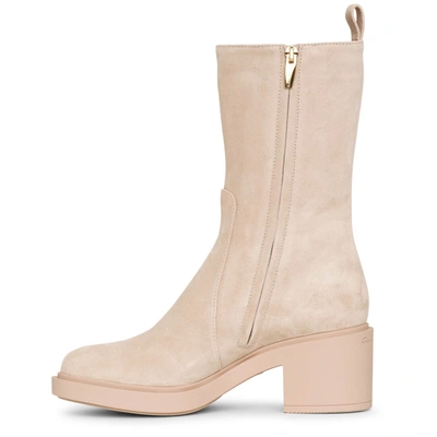 Shop Gianvito Rossi Exton Beige Suede Boots