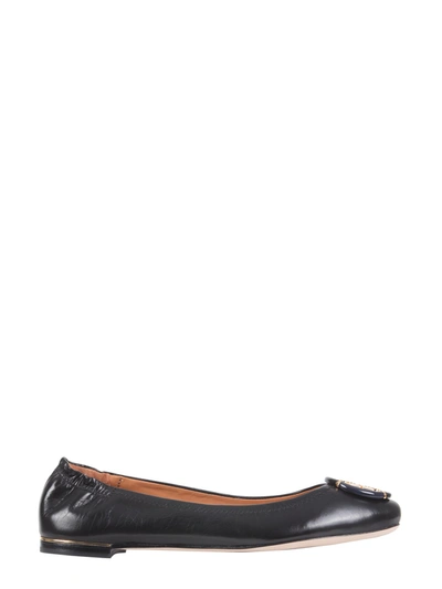 Shop Tory Burch "minnie" Ballerinas In Black