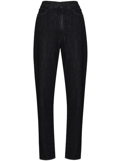 Made In Tomboy Aisha High Waist Tapered Jeans In Black | ModeSens
