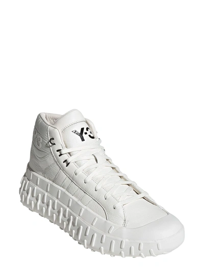 Shop Adidas Y-3 Yohji Yamamoto Women's White Leather Hi Top Sneakers