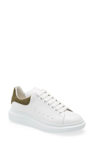Shop Alexander Mcqueen Oversize Sneaker In White/ Khaki