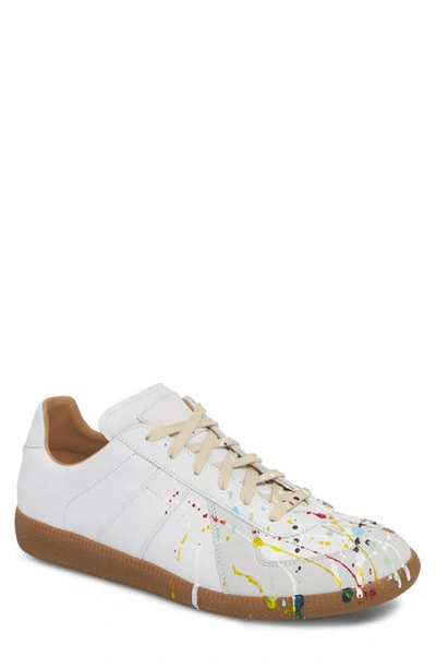 Maison Margiela Replica Paint Splatter-effect Low-top Sneakers In White