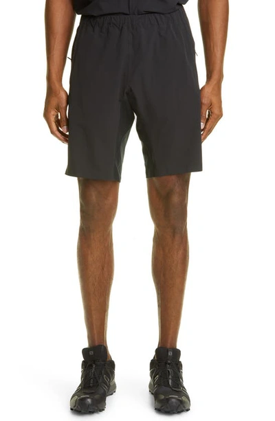 Shop Veilance Secant Comp Water Resistant Stretch Nylon Shorts In Black