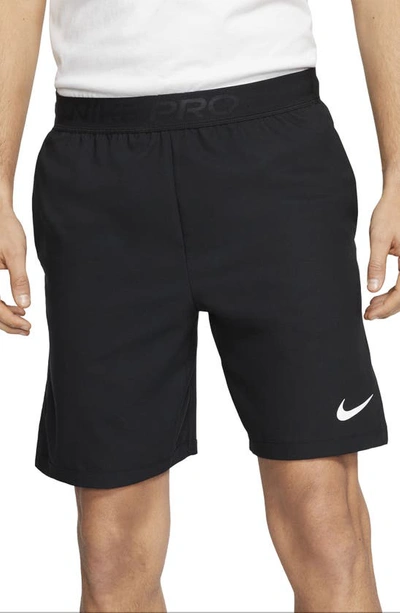 Shop Nike Dri-fit Pro Flex Vent Max Athletic Shorts In Black/ White