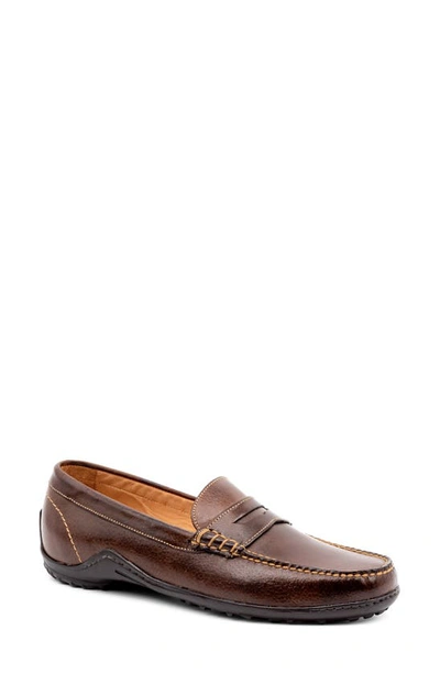 Shop Martin Dingman Bill Penny Loafer In Walnut