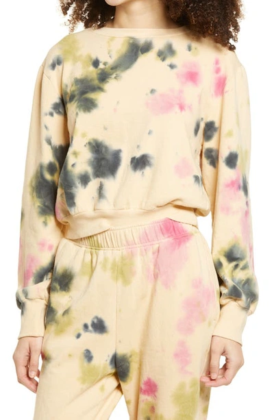 Shop Afrm Angela Tie Dye Sweatshirt In Sand Crumble Tie Dye