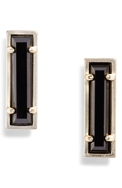 Shop Kendra Scott Lady Stud Earrings In Black/ Gold