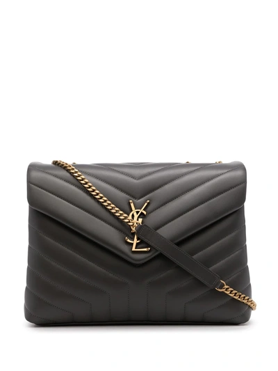 Saint Laurent Medium Loulou Shoulder Bag In Black