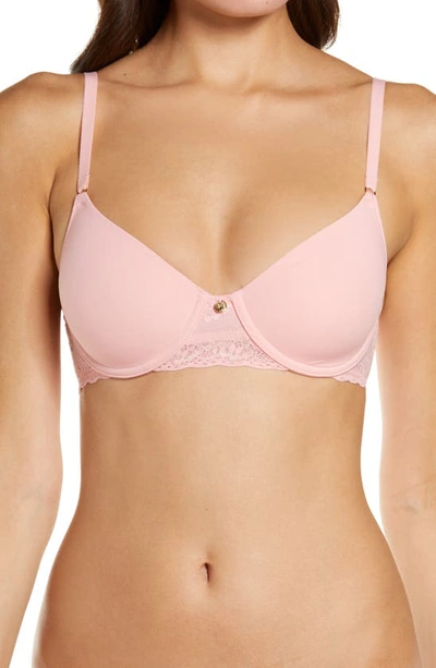 Shop Natori Bliss Perfection Underwire Contour Bra In Pink Icing