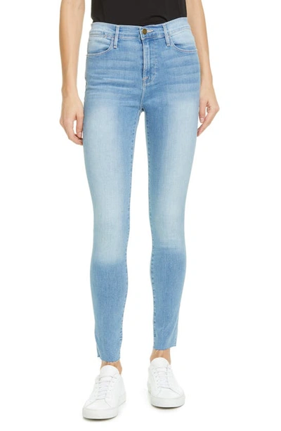 Shop Frame Le High Raw Hem Ankle Skinny Jeans In Europa