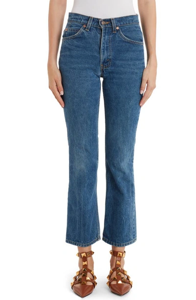 Valentino X Levi S Bootcut High-rise Jeans In Navy | ModeSens