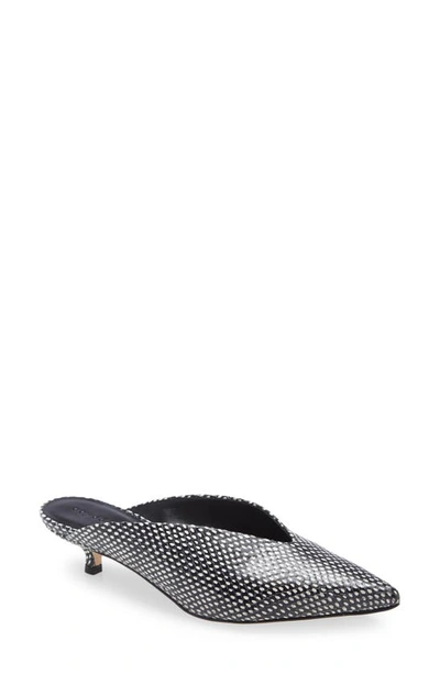 Shop Aeyde Versuka Snake Print Mule In Black Dot