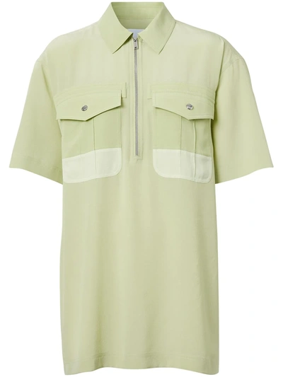 Shop Burberry Short-sleeve Bowling Shirt In Grün