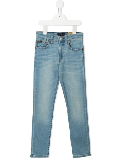 Shop Ralph Lauren Eldridge Skinny-fit Jeans In Blue
