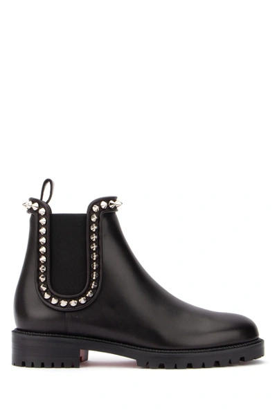 Shop Christian Louboutin Capahutta Studded Ankle Boots In Black