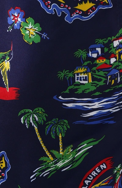 Shop Polo Ralph Lauren Jamaica Tropical Swim Shorts In Blue