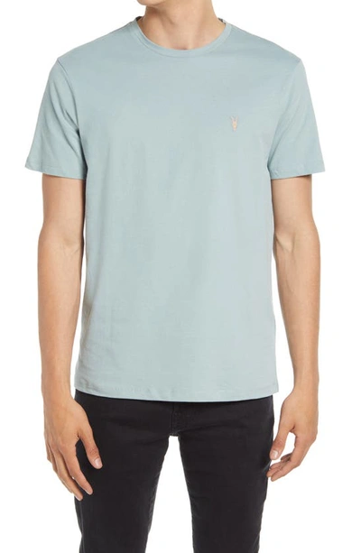 Shop Allsaints Brace Tonic Slim Fit Crewneck T-shirt In Blue Moon