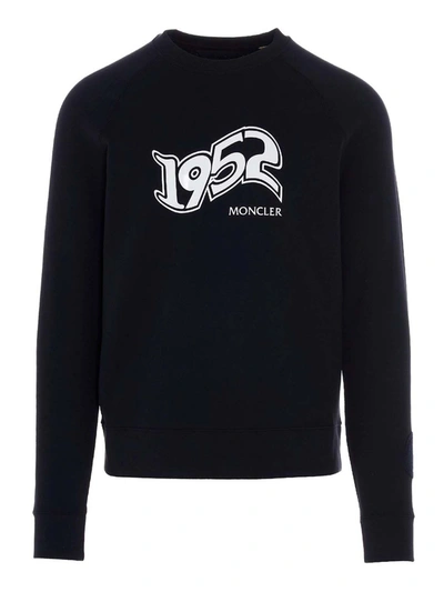 Shop Moncler Genius 1952 Logo Sweatshirt In Black In Blue