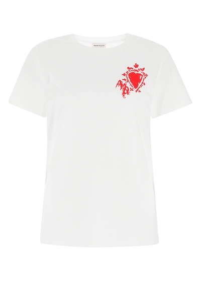 Shop Alexander Mcqueen White Cotton T-shirt  Nd  Donna 42
