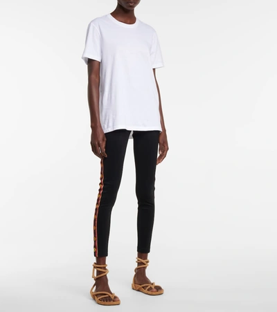 Shop Etro Stretch Leggings In Black