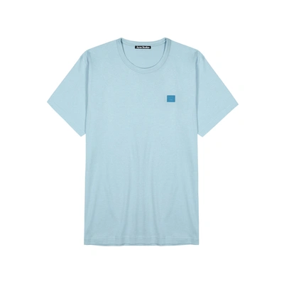 Shop Acne Studios Nash Face Blue Cotton T-shirt