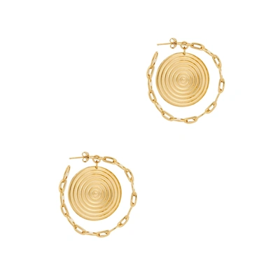 Shop Paco Rabanne Eight Nano Gold-tone Hoop Earrings
