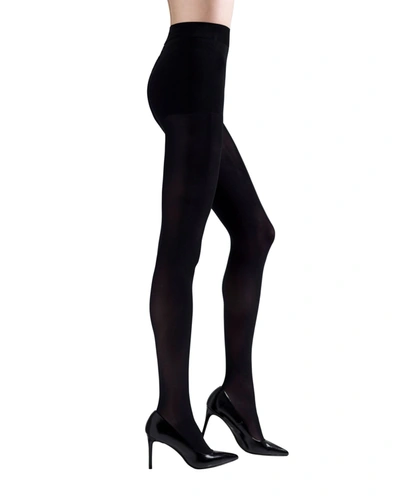 Shop Natori 2-pack Firm Fit Opaque Tights In Black