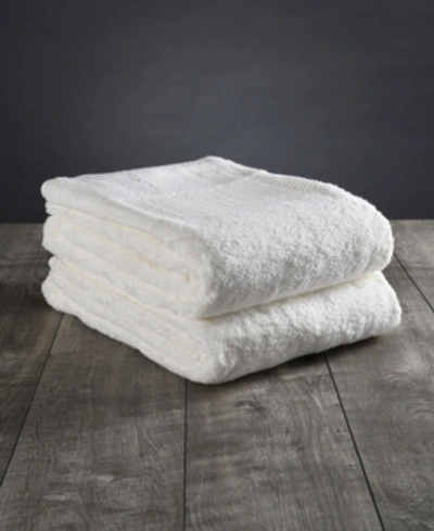 Shop Delilah Home Turkish Organic Cotton Pack Hand Towels, Set Of 2 In Ivory