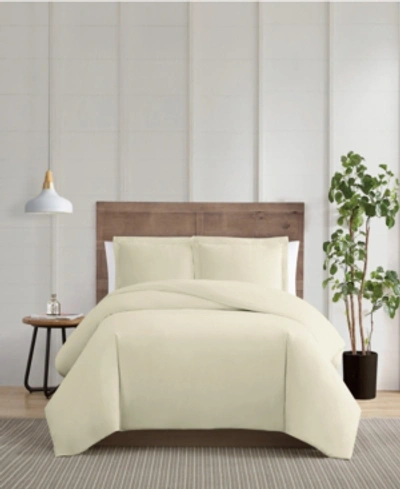 Shop Truly Calm Silver-tone Cool 3 Piece Duvet Set, Full/queen In Khaki