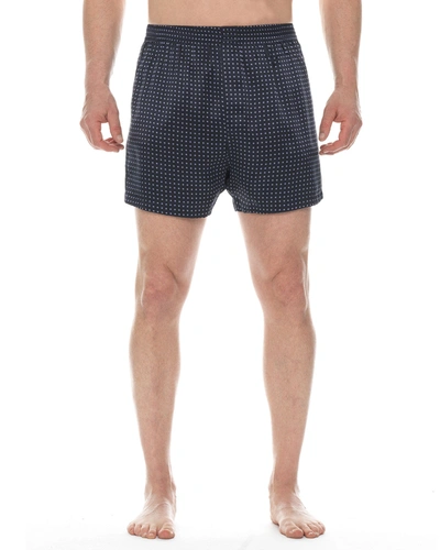 Shop Majestic Men's Dot-print Silk Boxers In Blue