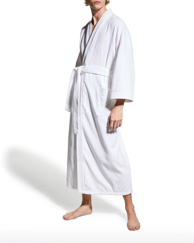 Shop Majestic Men's Dorchester Terry Velour Kimono Robe In Multi