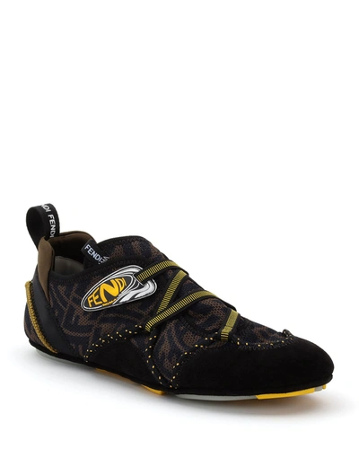 Shop Fendi Ff Vertigo Hybrid Sneakers In F1cp4 Black