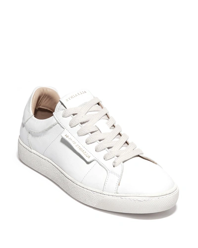 Shop Allsaints Sheer Leather Low-top Sneakers In White
