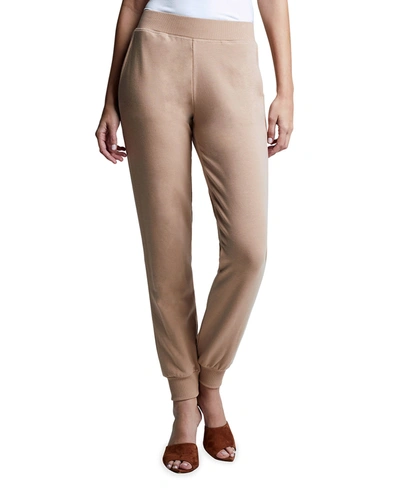 Shop L Agence The Moss Jogger Pants In Warm Taupe