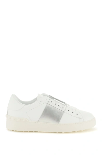 Shop Valentino Garavani Open Leather Sneakers In Mixed Colours